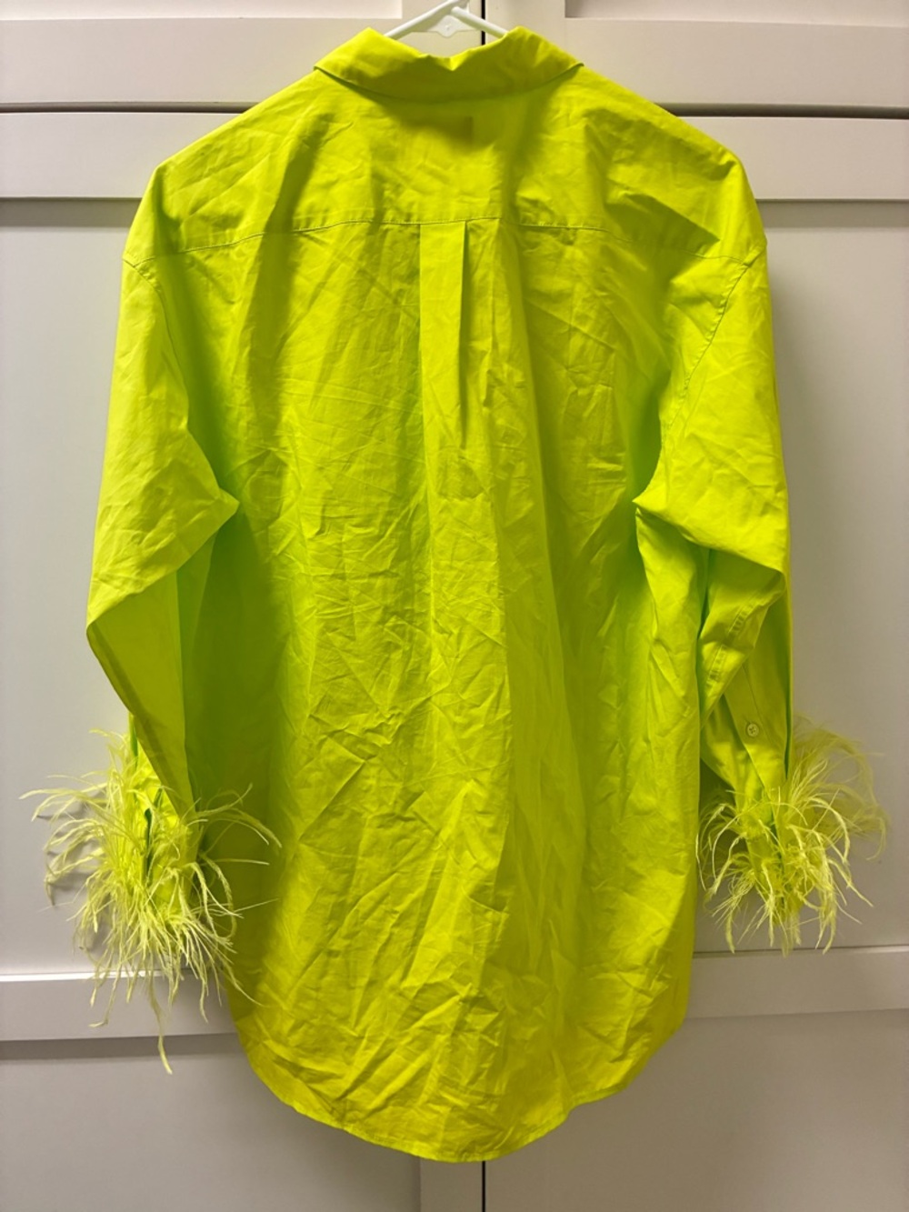 J. Crew Neon Lime Button-Up Shirt - Picture 2 of 8